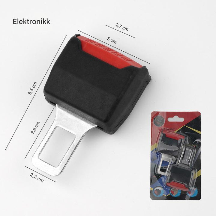 Universella svarta bilbältesförlängare (2-pack) för ökad komfort och säkerhet i bilen.