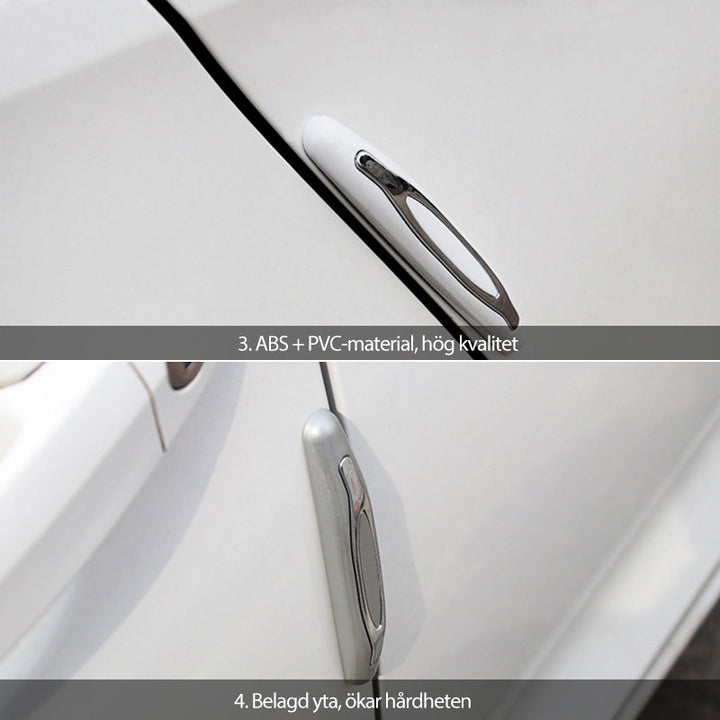 "Svart ABS + PVC antikollisionsremsa för bildörr, skyddar mot repor och stötar, universal passform för enkel installation."