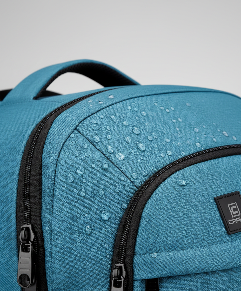 AquaShield ryggsäck med integrerad USB-laddningsport för bekväm laddning av mobila enheter.