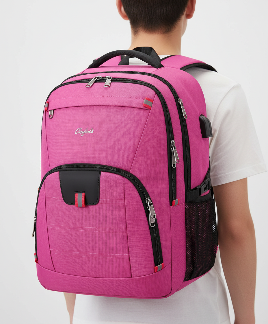 AquaShield arbetsväska/skolväska med dedikerat laptopfack och smarta fack för pendlare och studenter.