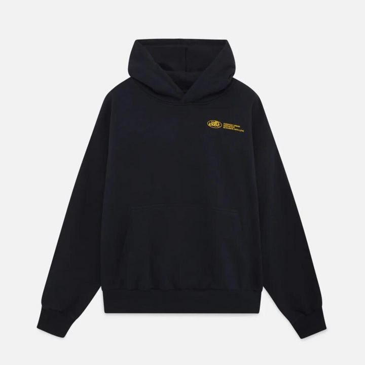 Streetwear dam hoodie med unikt tryck. En avslappnad och trendig fritidströja för kvinnor.