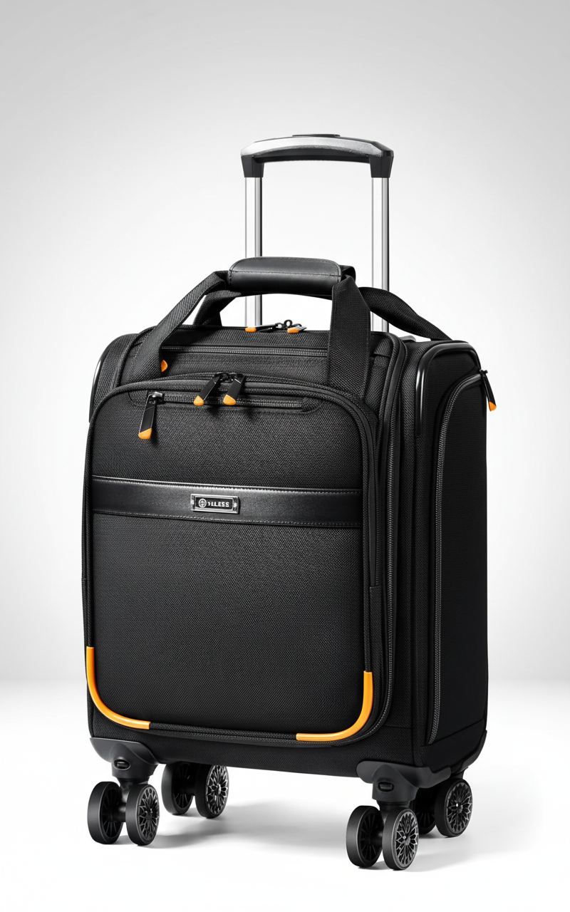TravelBuddy kompakt rullväska med hjul, perfekt som handbagage & laptopväska för affärsresa.