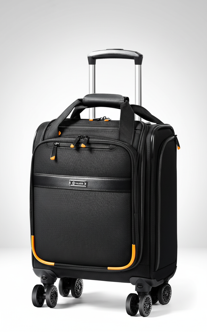 TravelBuddy kompakt rullväska med hjul, perfekt som handbagage & laptopväska för affärsresa.