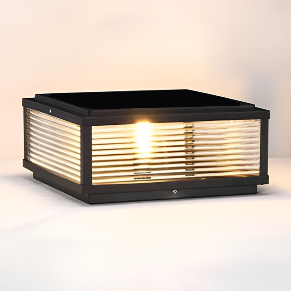 Energieffektivt LED-pierskärmsljus för trädgård. Justerbar ljusstyrka, vattentät design i svart.
