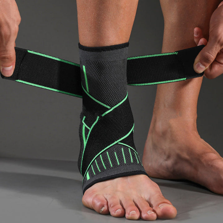"Svart nylon spandex ankelstöd för sport, erbjuder överlägsen kompression och stabilitet, perfekt för idrottsutövare."