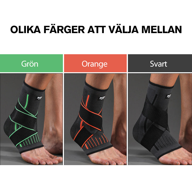 "Svart nylon spandex ankelstöd för sport, erbjuder överlägsen kompression och stabilitet, perfekt för idrottsutövare."