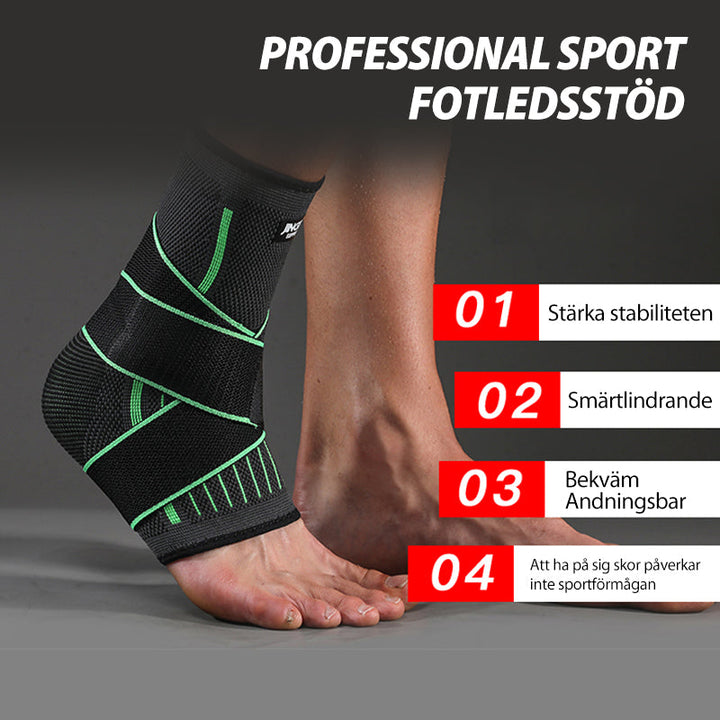 "Svart nylon spandex ankelstöd för sport, erbjuder överlägsen kompression och stabilitet, perfekt för idrottsutövare."