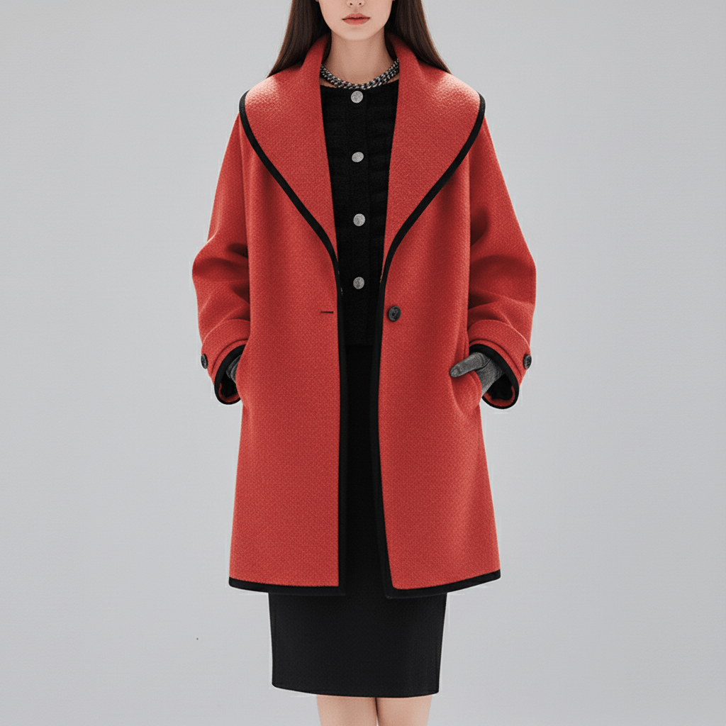 Grå oversized Stephanie ytterplagg med huva, chic och mångsidig.