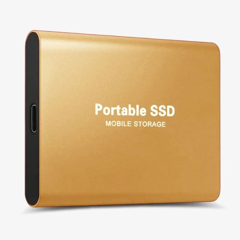 Slimmad extern SSD som ersätter traditionell hårddisk för snabbare prestanda.