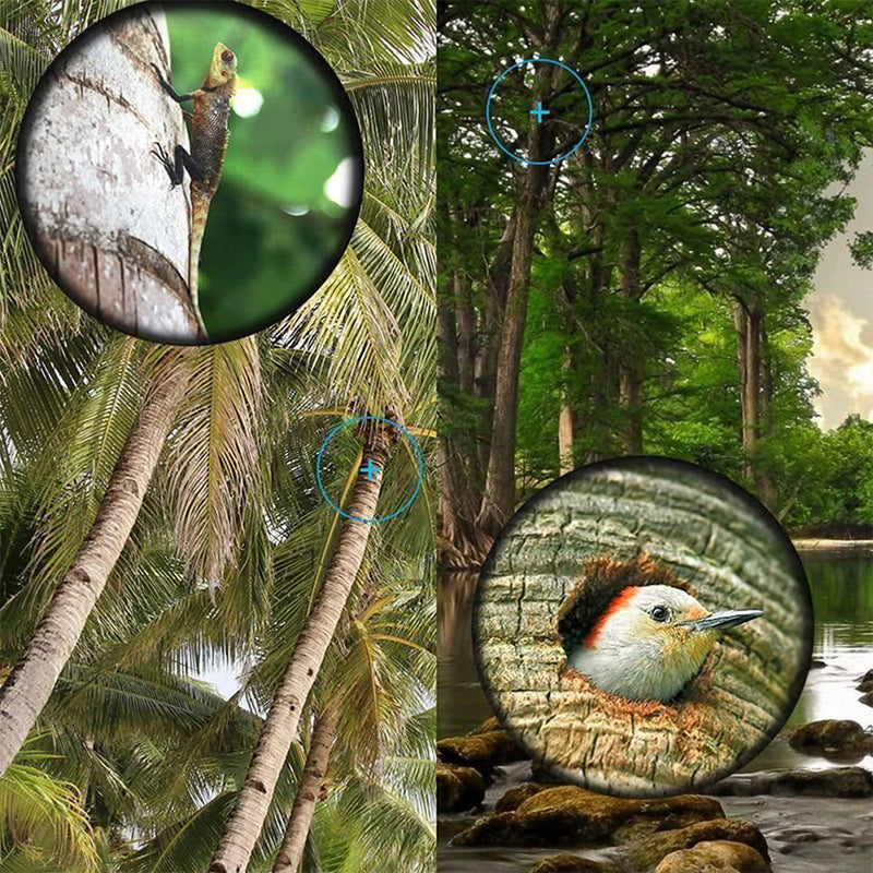 Svart portabel fickkikare för utomhusbruk med 7x förstoring och BAK4-prismor, idealisk för naturutflykter.
