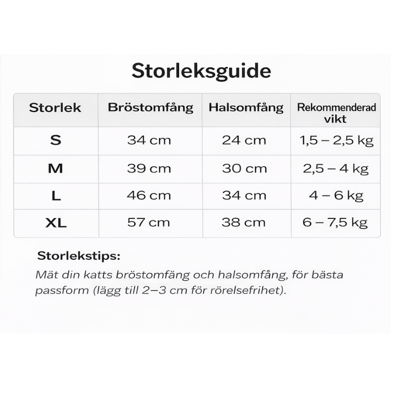 Reflekterande kattsäkerhetssele med snabbspänne, för en trygg och enkel passform. Justerbar kattsele.