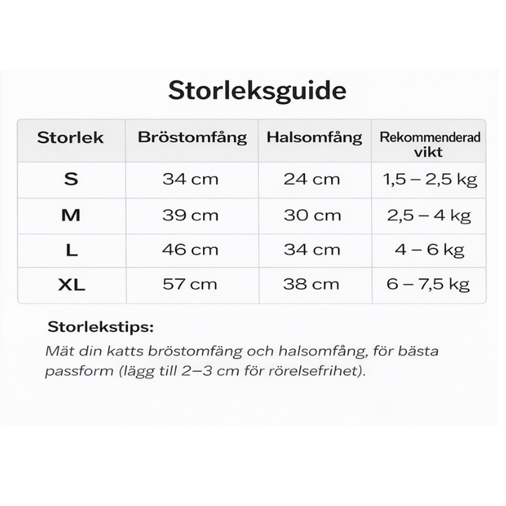 Reflekterande kattsäkerhetssele med snabbspänne, för en trygg och enkel passform. Justerbar kattsele.