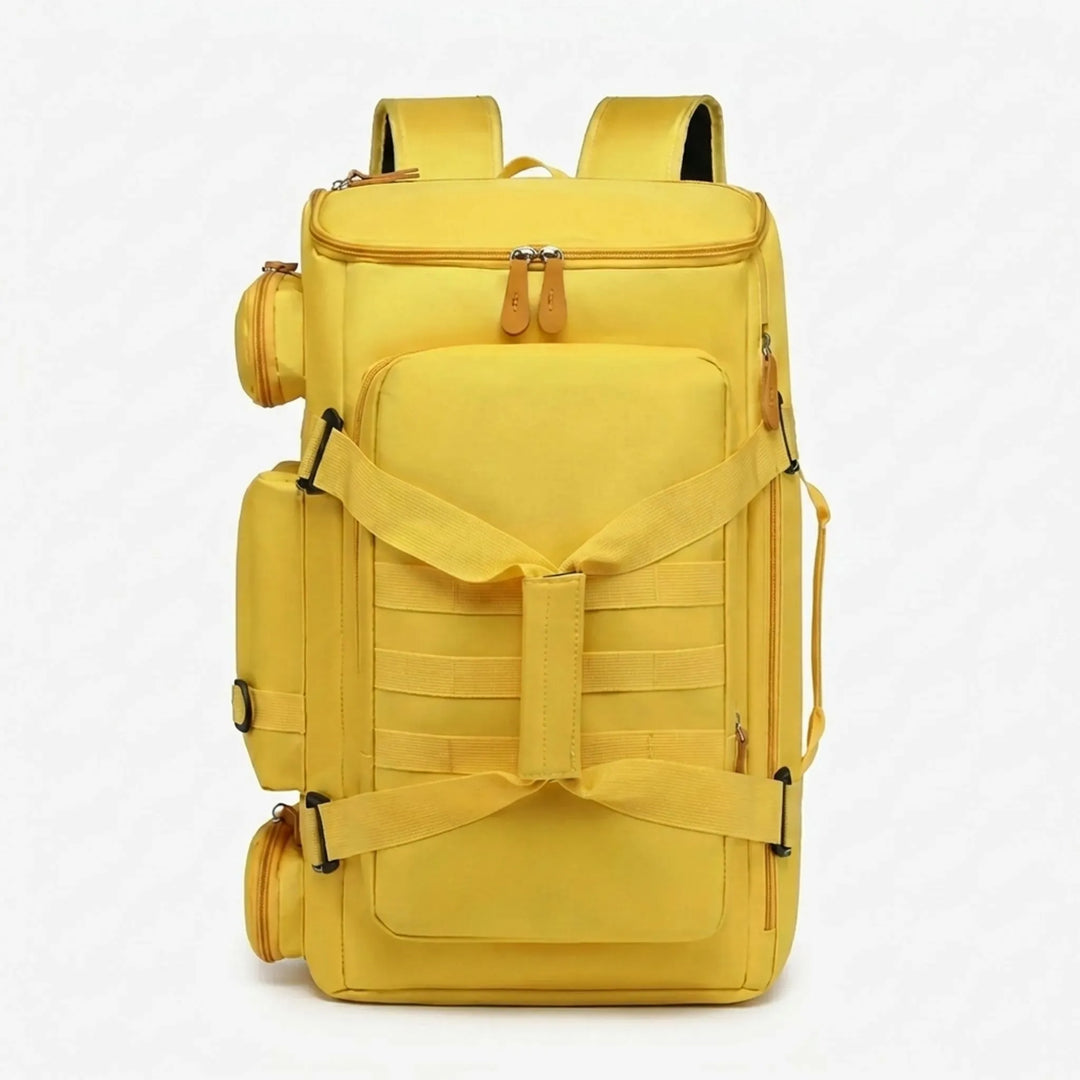 Rymlig ryggsäck med flera fack för smart packning, optimal för långa resor & vardag.