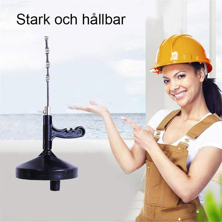 "Svart slagtåligt rengöringsverktyg, robust design i polymer för avloppsrensning"