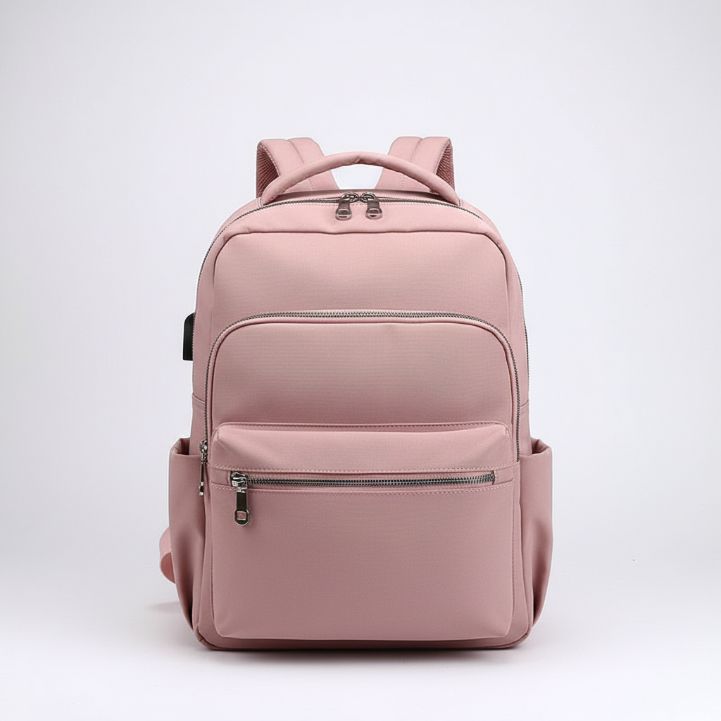 Unisex stöldskyddad ryggsäck med integrerad USB-port, idealisk som laptopväska för jobb och resor.