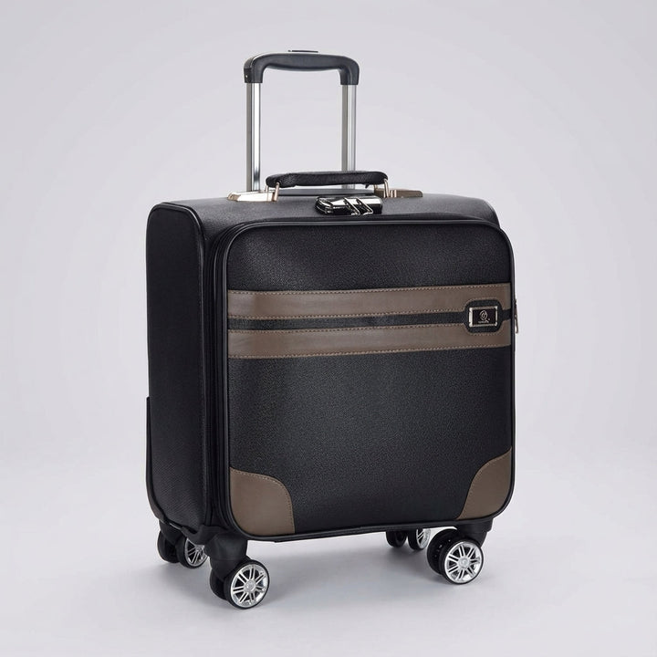 Rosa SpinCabin handbagage med 360 hjul. Kompakt och rymlig resetrolley, idealisk för semesterpackning och flygresor.