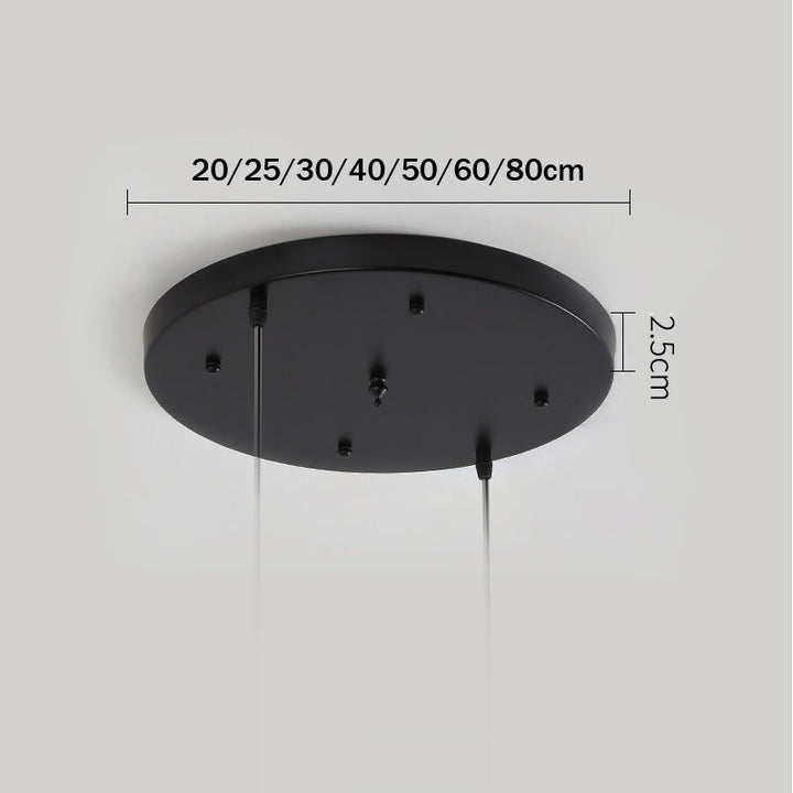 Modern takplatta i järn, svart. Förvandla din pendellampa med denna eleganta och funktionella design.