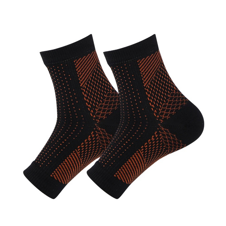Grå AnkleSupport Pro: Förbättrar blodcirkulation, lindrar neuropati och minskar fotsmärta. Unisex.