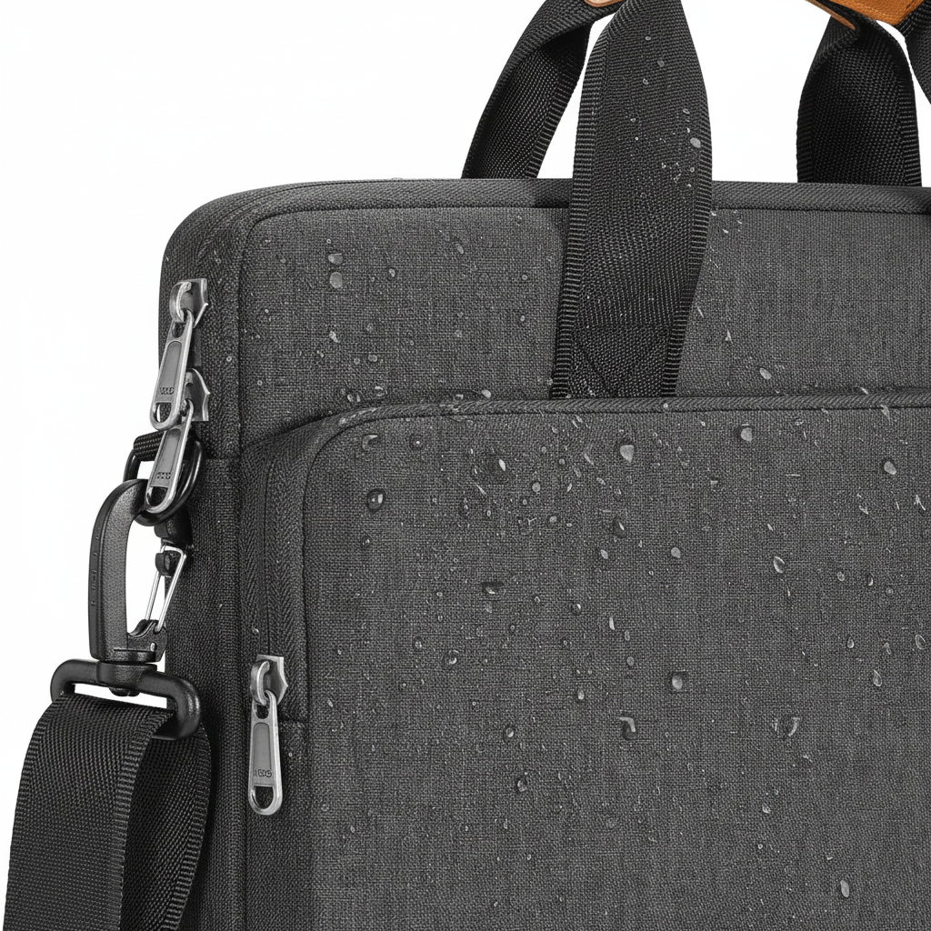 Vattentåligt laptopfodral med stötdämpande foder. Optimalt skydd för din bärbara dator under transport.