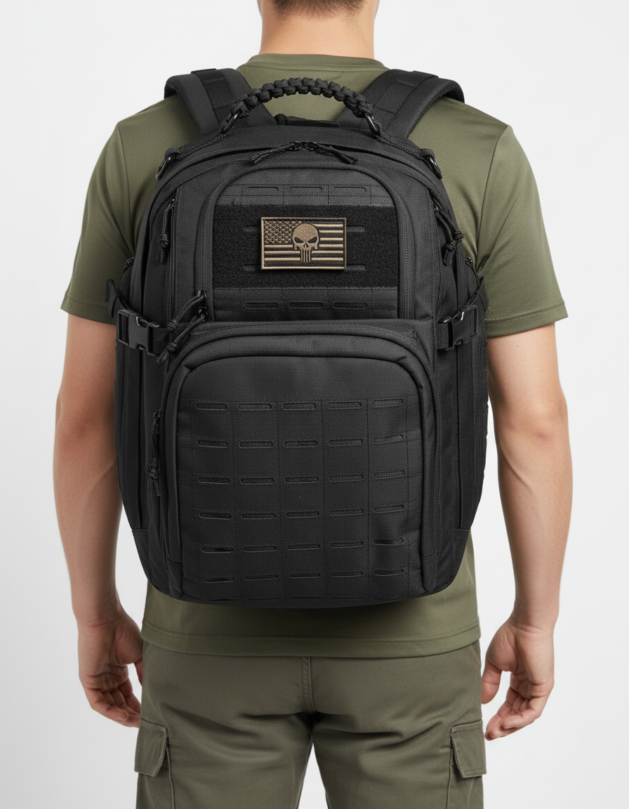 Unisex taktisk laptopryggsäck 35L, vattentålig för arbete, äventyr & outdooraktiviteter.