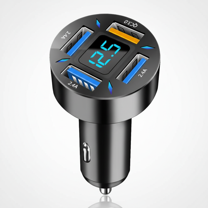 Robust fordonsladdare 66W för bil. Levererar Power Delivery (PD) & Quick Charge (QC) för alla enheter.