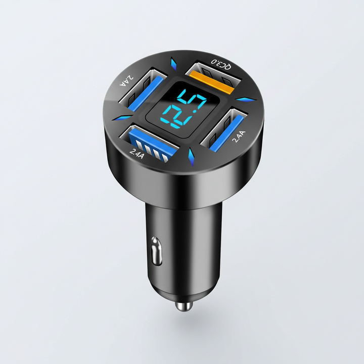 Högeffektiv 66W USB-laddare för bil. En oumbärlig elektronikpryl för att hålla dina enheter laddade.