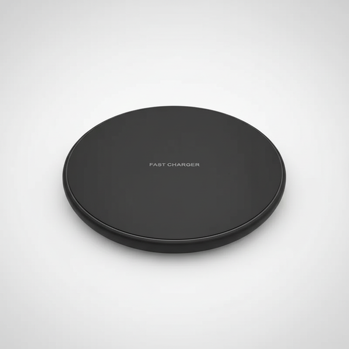 Universell trådlös laddare 30W, kompatibel med olika smartphones. Enkel kabelfri uppladdning.