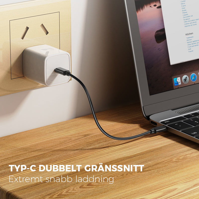 "Svart USB-laddningskabelbox, multifunktionell med olika adaptrar och plats för sim- och minneskort för elektronik."
