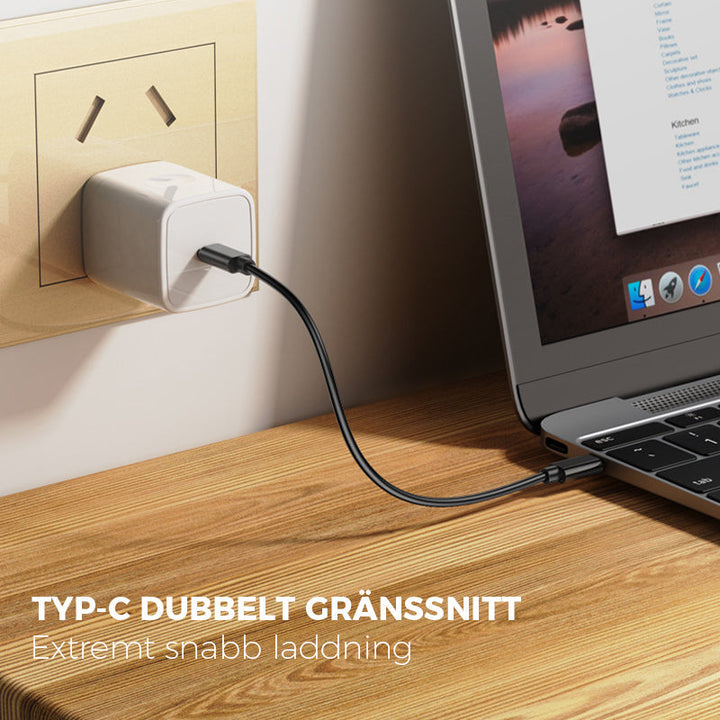 "Svart USB-laddningskabelbox, multifunktionell med olika adaptrar och plats för sim- och minneskort för elektronik."