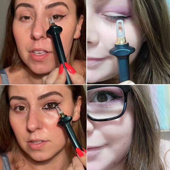 "Svart vattenfast no-skip eyeliner med ergonomisk borste för nybörjare, perfekt för professionell ögonmakeup."