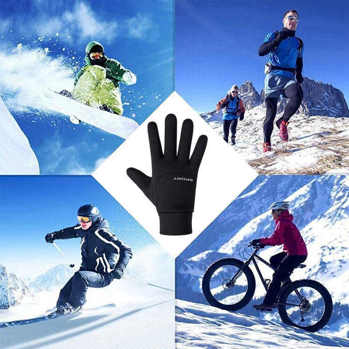 "Svarta vinterhandskar för pekskärm för män och kvinnor, väderbeständiga med halkfri design, eleganta och funktionella."