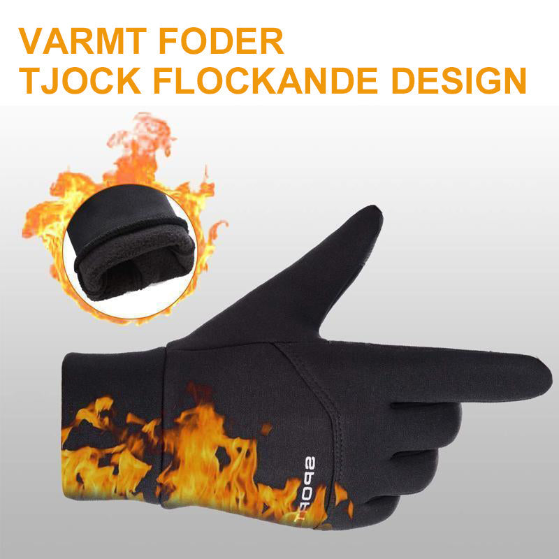 "Svarta vinterhandskar för pekskärm för män och kvinnor, väderbeständiga med halkfri design, eleganta och funktionella."