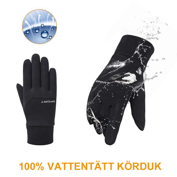 "Svarta vinterhandskar för pekskärm för män och kvinnor, väderbeständiga med halkfri design, eleganta och funktionella."