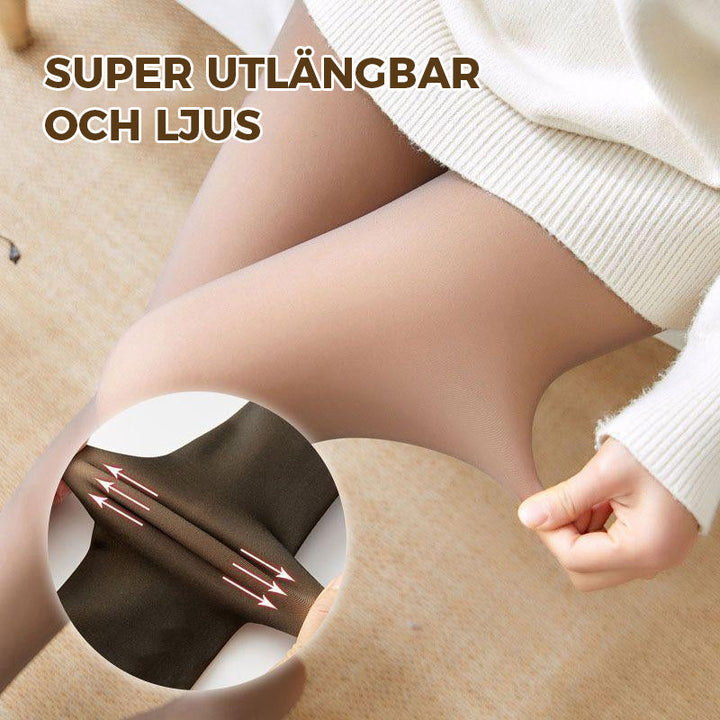 "Svarta vinterstrumpbyxor för dam med hög midja, elegant design, perfekt för kalla dagar och olika tillfällen."