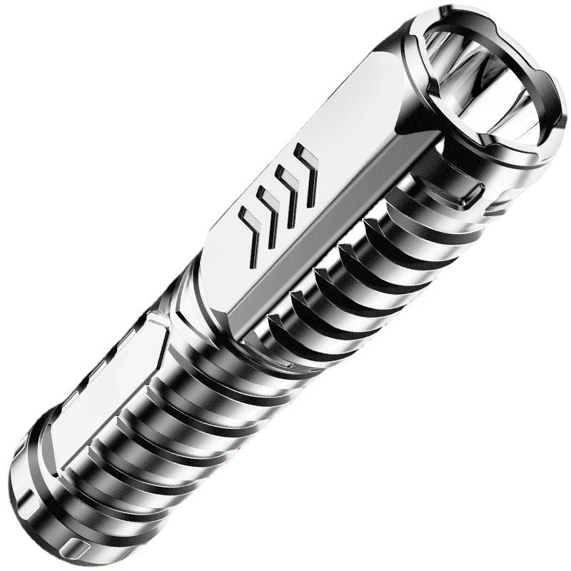 "Taktisk LED-ficklampa med 3 lägen, robust aluminium, superljus, idealisk för friluftsliv och nödsituationer."