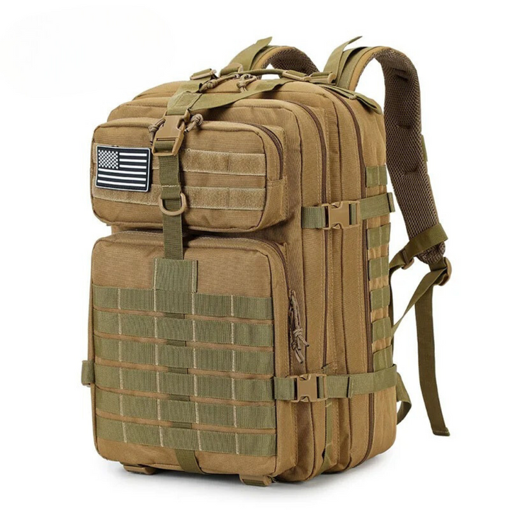 Militärinspirerad taktisk ryggsäck, unisex. Slitstark & vattentålig för krävande outdoor-bruk.