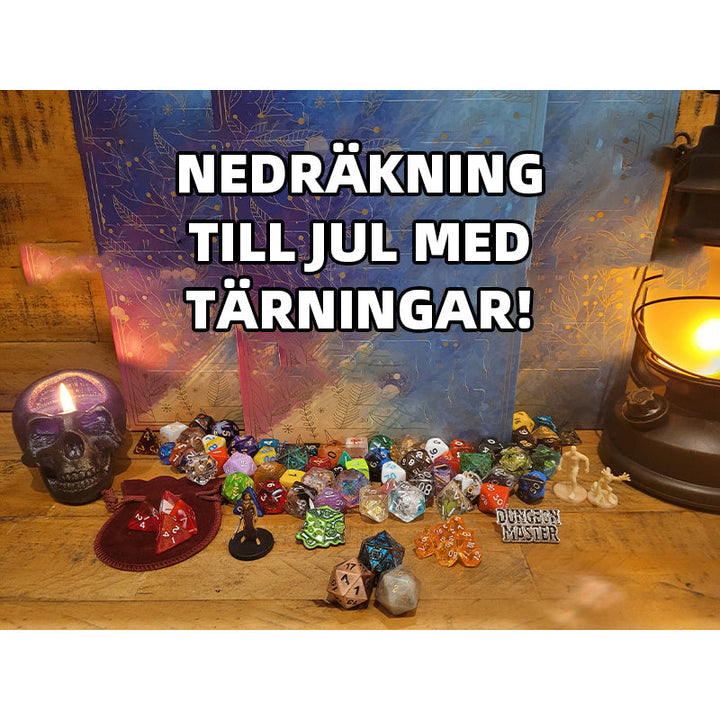 "Tärningarnas adventskalender 2023, vacker polyedertärning i hållbart harts, juldekoration, presentidé"