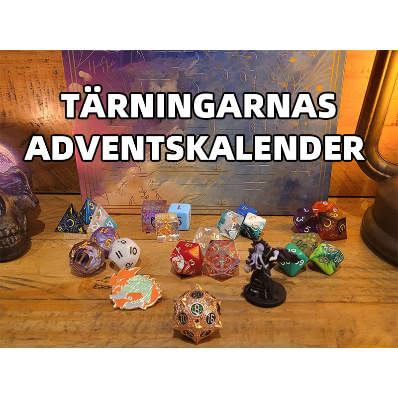 "Tärningarnas adventskalender 2023, vacker polyedertärning i hållbart harts, juldekoration, presentidé"
