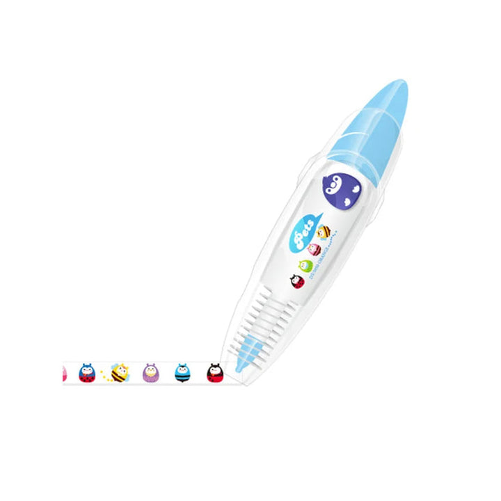 "Tejppenna med mönster, perfekt för dagbok och pyssel, i form av en penna med olika dekorationer och teman."