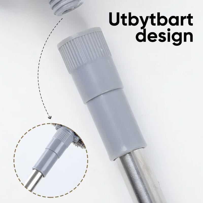 "Teleskopisk böjd mikrofiber dammvippa med förlängbar stång, mjukt böjbart huvud för svåråtkomliga ytor i hemmet."