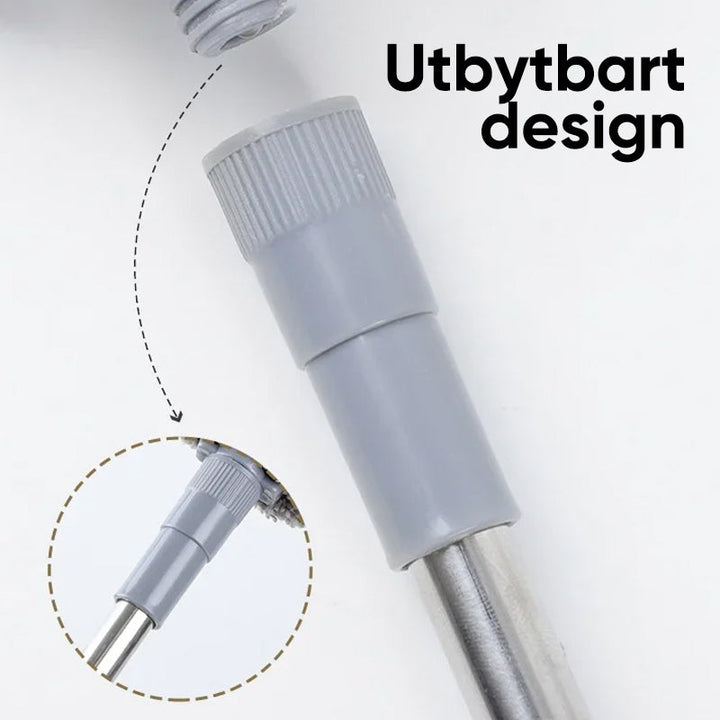 "Teleskopisk böjd mikrofiber dammvippa med förlängbar stång, mjukt böjbart huvud för svåråtkomliga ytor i hemmet."