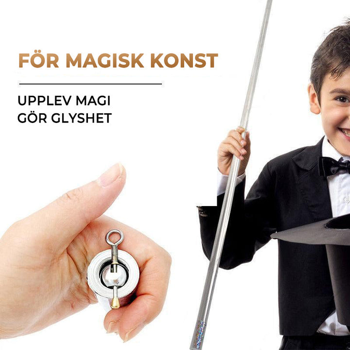 "Teleskopisk fickstav i rostfritt stål, utdragen till 120 cm, kompakt för självförsvar och diskret bärbarhet."