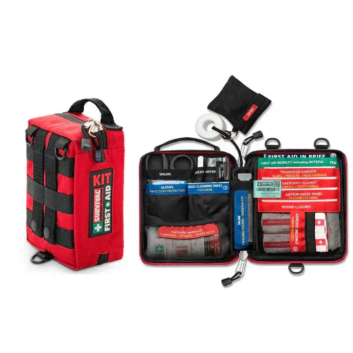 Vattentätt första hjälpen-kit TerraGuard för camping, vandring & utomhusbruk. Nödsats.