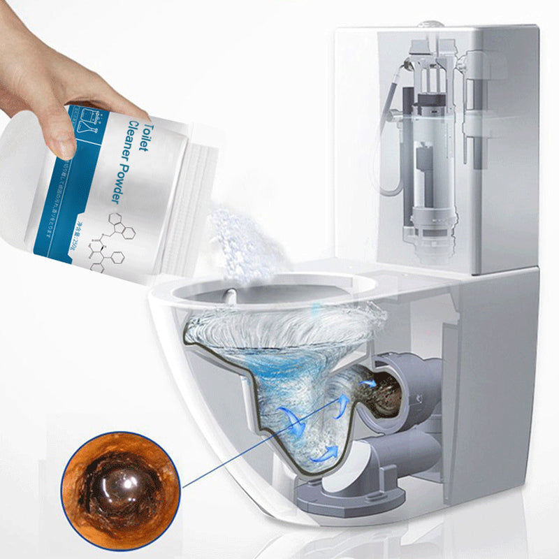 "Toalettaktivt syremedel för rengöring, vit flaska, eliminerar bakterier och fläckar för en ren och fräsch toalett."