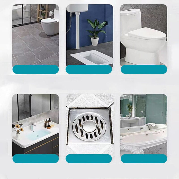 "Toalettaktivt syremedel för rengöring, vit flaska, eliminerar bakterier och fläckar för en ren och fräsch toalett."