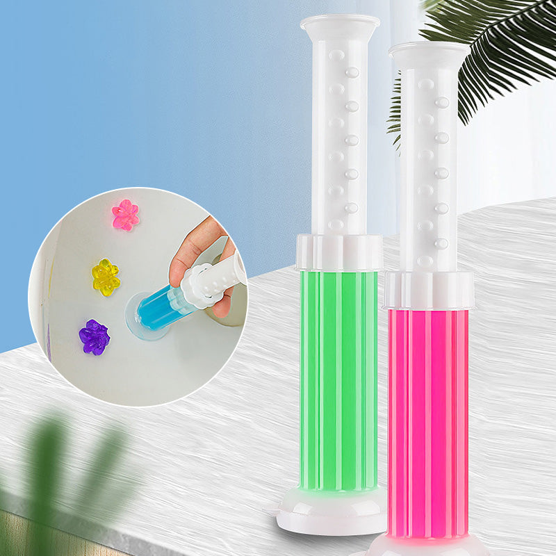 "Toalettrengöringsgel i flera färger för fräschhet och hygien, 80g långvarig effekt i badrum, enkel applicering."