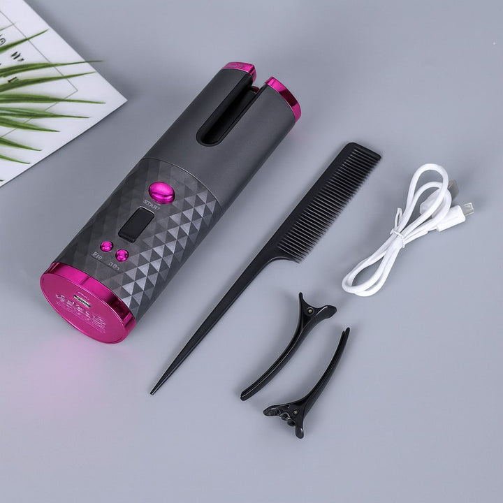 Modern trådlös automatisk locktång i elegant design. Skapa vackra lockar och vågor med detta innovativa stylingverktyg.