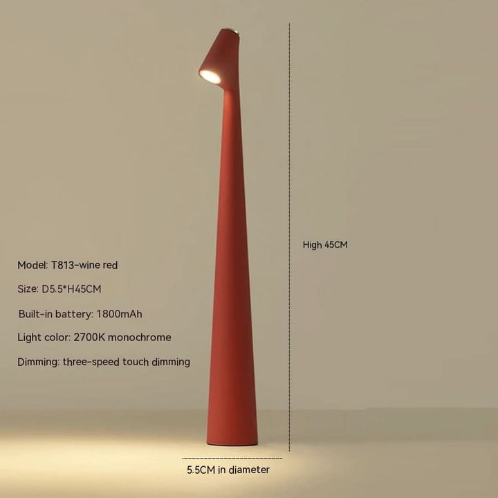 Portabel designlampa: Trådlös dimbar LED bordslampa. Idealisk för mysiga kvällar både inne och ute.