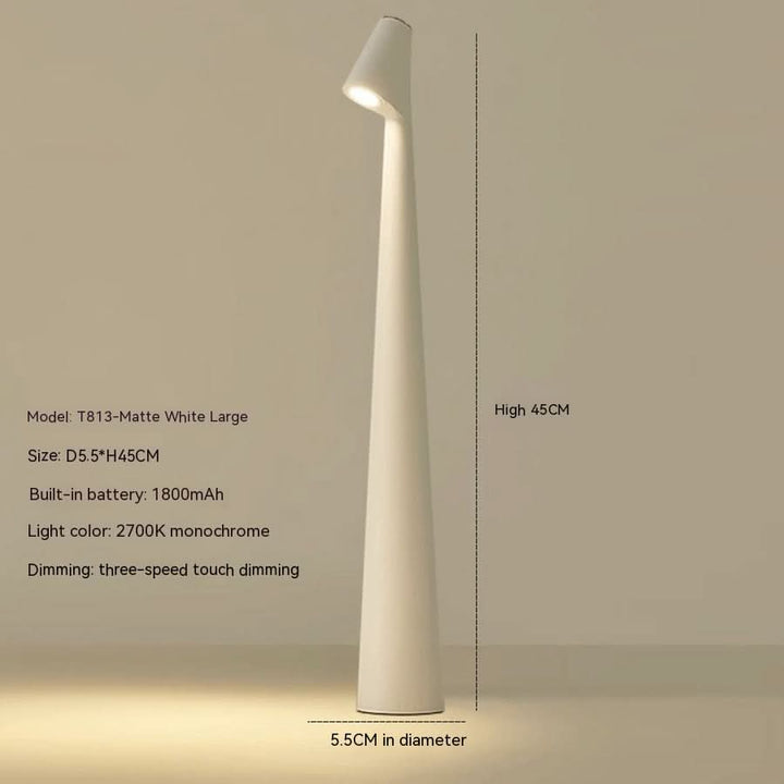 Mångsidig trådlös LED bordslampa. Dimbart ljus, uppladdningsbar för både inomhus- & utomhusbruk.