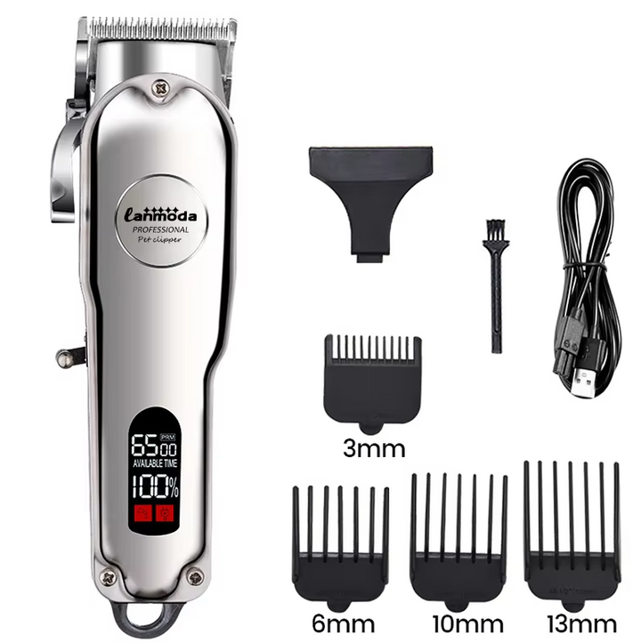 Premium trådlös klippmaskin för djurvård. Tyst hundtrimmer & katttrimmer för skonsam grooming.